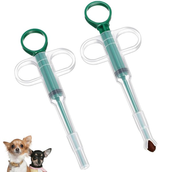 2 Pieces Pet Pill Plunger Popper for Small Cats Dogs