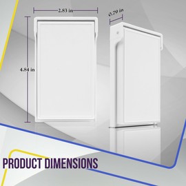 ENERLITES Vertical Duplex Weatherproof Wall Plate, Outdoor Electrical Outlet Cover, Standard Size 1-Gang 4.84” x 2.83”, Thermoplastic, 8821-WPV-W, White