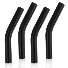 4PCS Silicone Straw Tips Food Grade Rubber Metal Straws Tips Only Fit for 1/3 Inch Wide(8MM Outdiameter) Stainless Steel Straw Covers Replacement Flex Elbow Silicone Straws Covers Reusable -Black