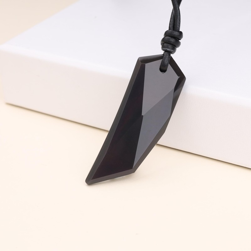 coai Wolf Fang Pendant Necklace, Non-metal, Black