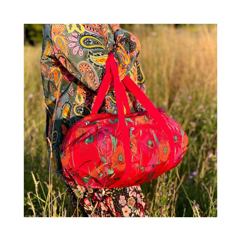 Pylones - Foldable Travel Bag - Duffle Bag - Poppies