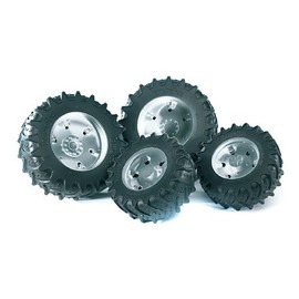 Bruder Accessories Twin Tyre Set with Rims (Silver)