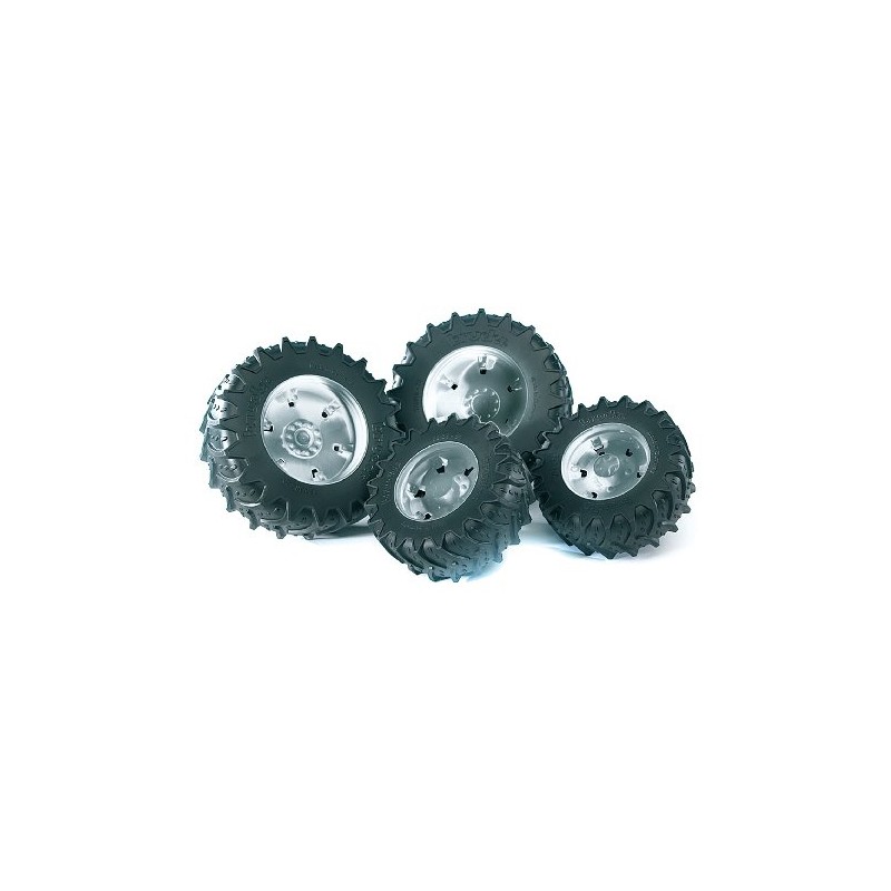 Bruder Accessories Twin Tyre Set with Rims (Silver)