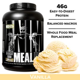 Animal Meal - All Natural High Calorie Meal Shake - Egg Whites, Beef Protein, Pea Protein, Vanilla