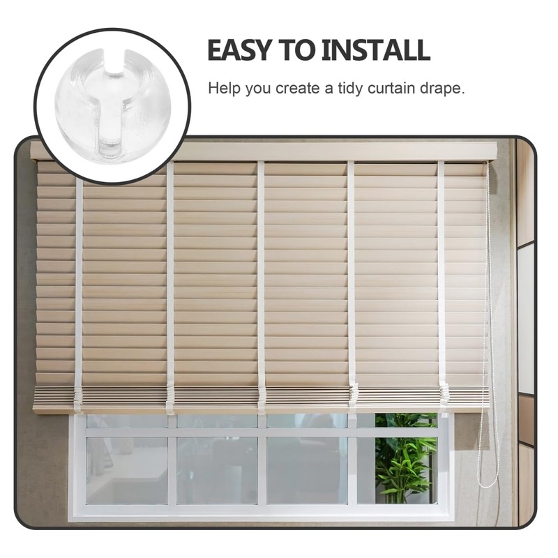 Unomor 12Pcs Clear Bead Chain Stops for Roller Shades and