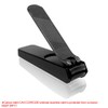 SureBuyShop KIYA Black Carbon Steel Nail Clipper with Nail Catcher