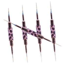 FRCOLOR Nail Art Brush Set 5pcs Nail Brushes Manicure Painting Tools Portable Salon Accessory