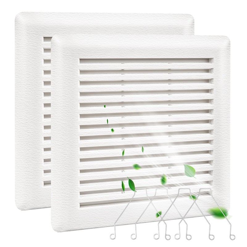 2 Pcs C350GN Bathroom Fan Cover Replacement with Springs Plastic