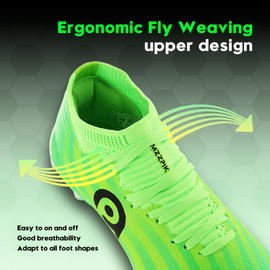 Baseball Cleats Youth Boys Soccer Shoes for Boys Girls FG Football Firm Ground Youth Baseball Sneakers Size 12 Green