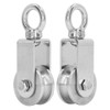 2PCS Cable Pulley Wheels 360 Degree Rotation Stainless Steel Pulley