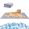 NACOCO Pet Summer Cooling Blanket 31.5" x 43.3" Double-sided availability Mat Dog Throw Puppy Self Cat Pad Bed Cover for Home Outdoor sofa Sleeping Washable Portable Lightweight Small to Large(Grey,M)