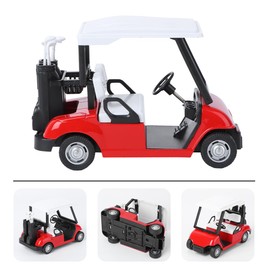 NOLITOY Die-cast Metal Golf Cart Model, Mini 1:20 Scale Golf Cart Vehicle for Home Decor Party Favor
