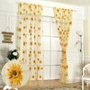 Ufurty Sunflower Window Curtain, 2PCS Sun Flower Floral Voile Sheer