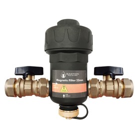 Magnetic Filter for Boilers or Underfloor Heating Manifold Systems 22mm Valves