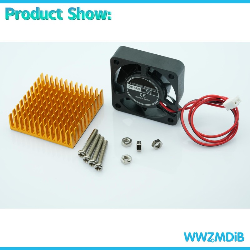 WWZMDiB 12V 40x40MM TEC1-12706 Semiconductor Refrigeration Kit（1 TEC1-12706+1 Heatsinks+1 Fans）