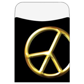 Barker Creek Peel & Stick Library Pockets, Peace, Great for Holding Library, Index, and Flash Cards, Hall Passes, Recipes, and More! 3-1/2" x 5-1/8", 30 per Pkg (1228)