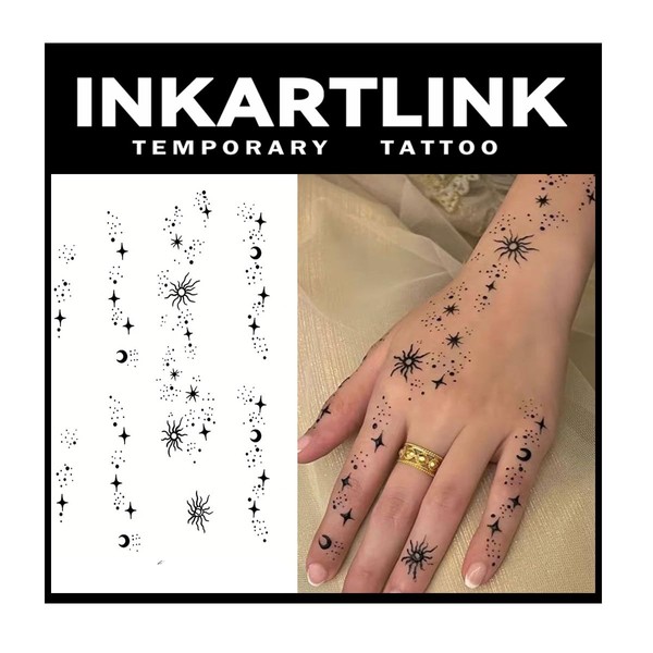 INKARTLINK Temporary Tattoos, 2 Sheets Extra Large Semi Permanent Tattoo