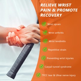 Aastin Wrist Brace for Carpal Tunnel Relief - Ultra-Thin Wrist Wraps Ice Compression - Fits for Left & Right Hand - Ulnar Wrist Night Support for TFCC Tear, Repetitive Wrist Sprain, Tendonitis