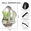 Tanmicoshomy Black Bathroom Mirror 24x36 Inch, Asymmetrical Framed Wall Mirrors