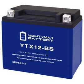 Mighty Max Battery YTX12-BSLIFEPO4-12 Volt 10 AH, 330 CCA, Lithium Iron Phosphate (LiFePO4) Battery