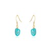 Turquoise Raw Nugget Earrings in 14k Gold Fill