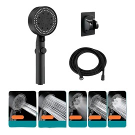 Regadera Kit De Ducha Tipo Telefono De Mano Acero Inoxidable