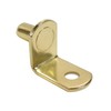Rok Hardware 1/4" L-Shaped Shelf Support Pin with Hole, Brass