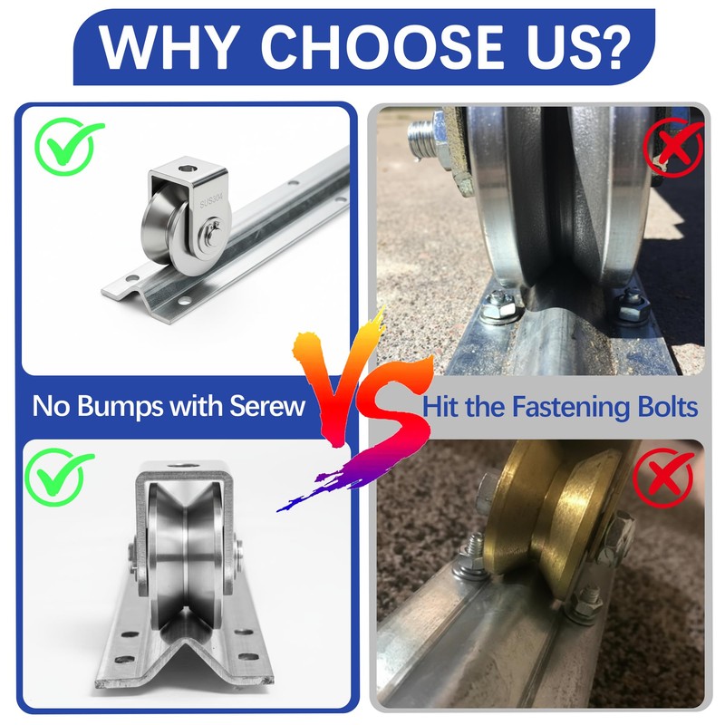 18 Ft V-Track Galvanized Inverted V Track for 1'' OD