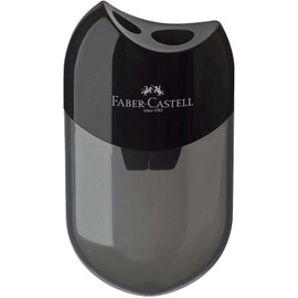 Faber-Castell Faber-Castell 183500 Doppelspitzdose, Gehäusefarbe: schwarz/transparent (2 Spitzer)