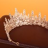 Gold Crystal Wedding Tiaras Women Tiara Bride Crowns Royal Queen