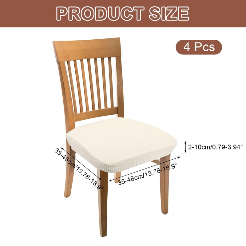 sourcing map 4Pcs Stretch Seat Covers, Dining Chair Seat Slipcover