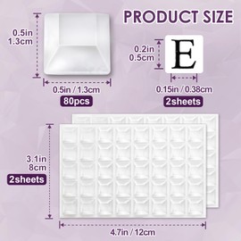 Isslly 80pcs Raised Keyboard Sticker for Long Nails, Self-Adhesive Keycap Riser with Letter Decals, Silicone Keyboard Cover for Nail Art Typing Gaming- Clear