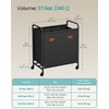 SONGMICS Laundry Hamper with Wheels, 2-Section Laundry Sorter, 37 Gal.