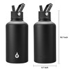 BJPKPK Half Gallon Insulated Water Bottles with Straw Lid, 64oz