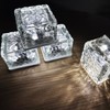 Blumoo 4pcs Solar Brick Lights Solar Glass Cube Light mit