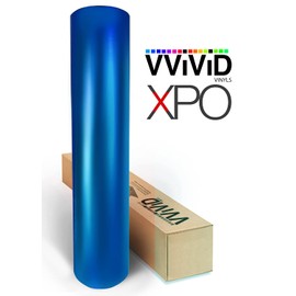 VViViD Blue Satin Chrome Vinyl Wrap Stretch Conform DIY Easy to Use Air-Release Adhesive (3 Feet X 5 Feet)