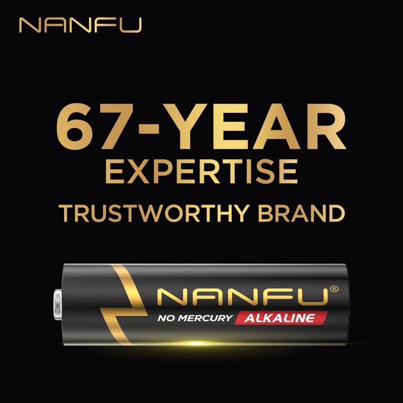 NANFU Long Lasting AA 48 Batteries Premium LR6 Alkaline Battery