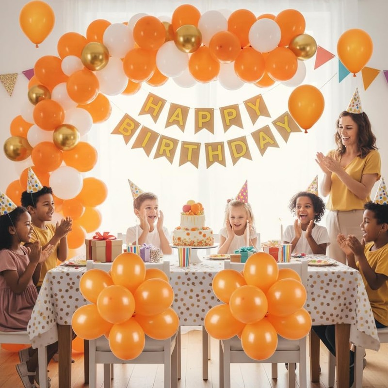 Palloncini Colorati in Lattice, 30 cm, 10 Pezzi (arancione)