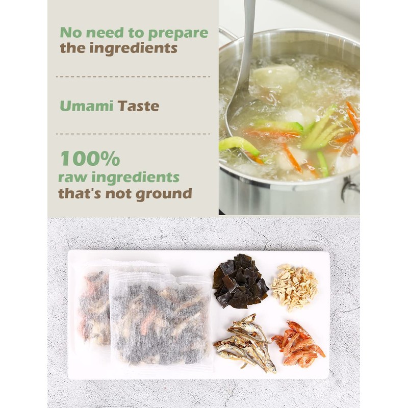 Jeju Island Radish, Korean Dried Seafood Mixed Dashi Pack (15g×27