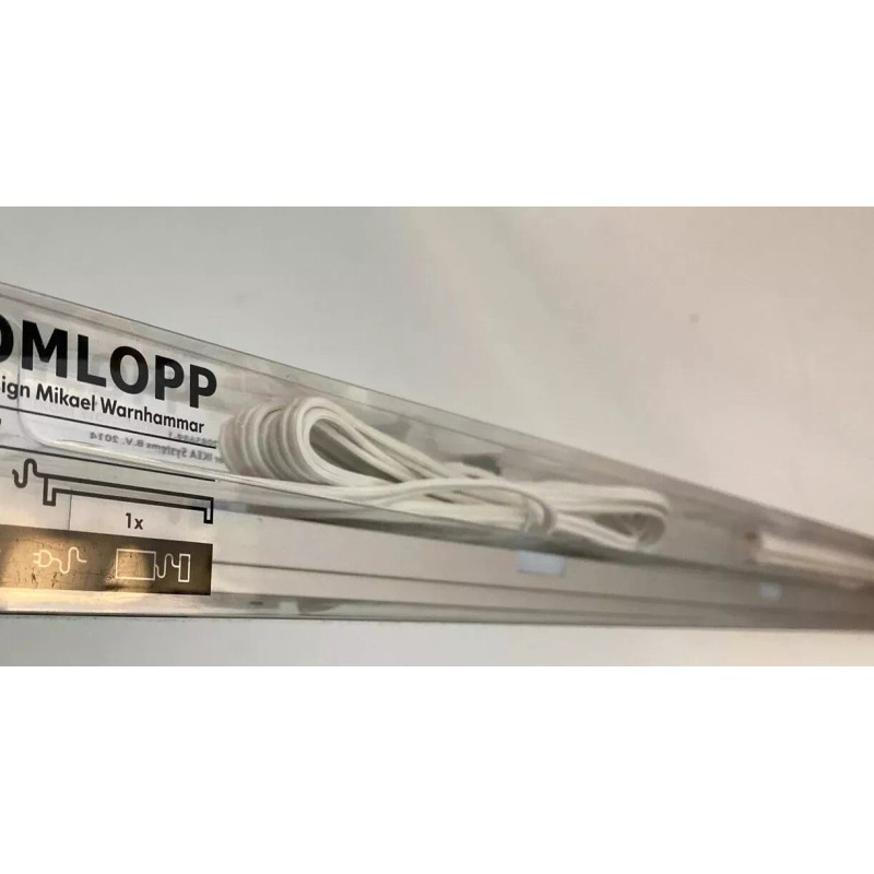 IKEA OMLOPP LED light strip for drawers, aluminum color, 30”