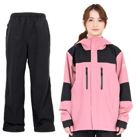 NNOUM AMERAKU NN25NSRA06M Rainwear, Top and Bottom Set, Highly Convinced by Professionals, Rain Suit, Men's, Women's, Bicycle, Raincoat, Golf, Mountain Climbing, Breathable, Waterproof, Stretch, Rain