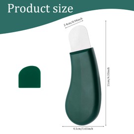 Silicone Nose Blackhead Remover, Mild and Safe Black head Scrubber Pore Extractor for Nose Deep Cleaner Skin Spatula Face Scraper Ideal Skin Whitehead Removal Tools for Women and Men(Dark Green)