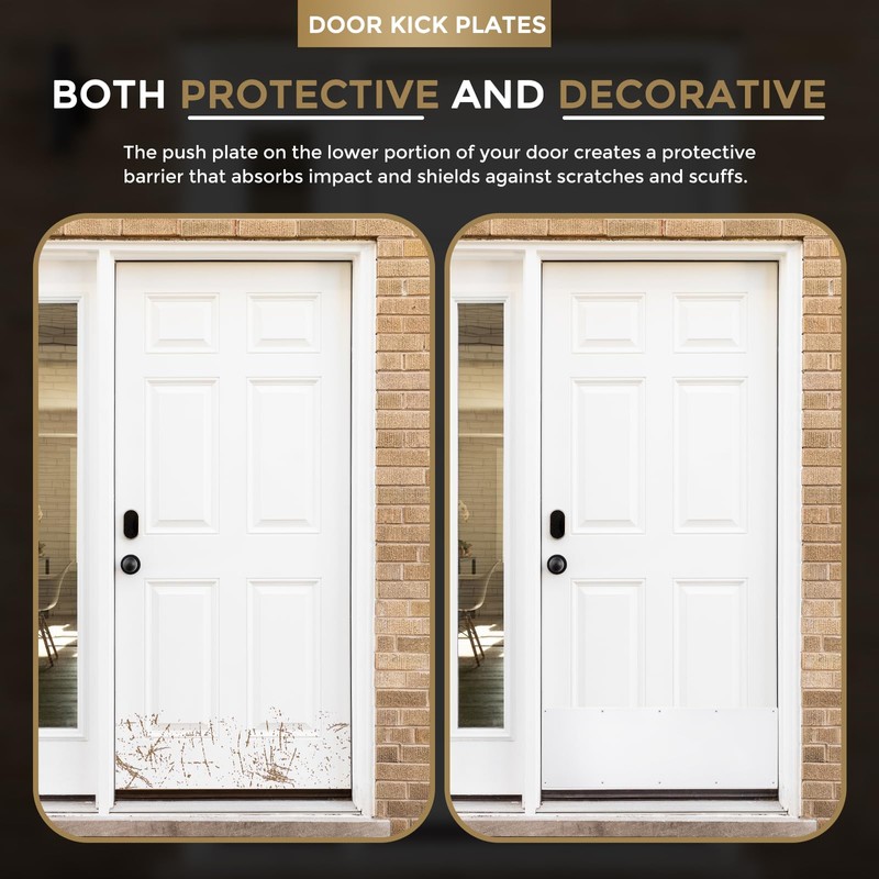 uxcell 2pcs Door Kick Plate, 6 x 32 Inches Aluminum