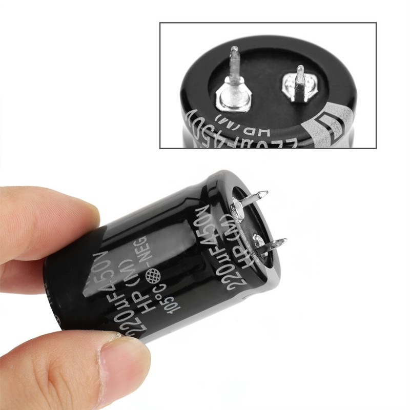 10Pcs 450V 220uF Radial Electrolytic Capacitor Set Electronic Component Kit