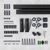 TOPCCJHHD 6FT/72'' Box Rail Sliding Barn Door Hardware Kit Ceiling