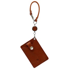 Agility affa Pisto Loroma [Made in Japan] Pass Case, Reel, Commuter Pass Box, Leather Suica, Braun