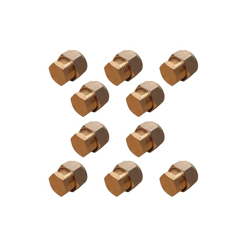 10mm Brass Compression Stop End – Pack of 10 |