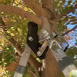 MLTOOLS Ratcheting Extendable Bypass Lopper for Gardening - Heavy Duty Ratchet Lopper 39½" Extendable Long Handle – Chops Through 1-3/4” thick Branches – Ideal for All Gardening Enthusiasts - L8230