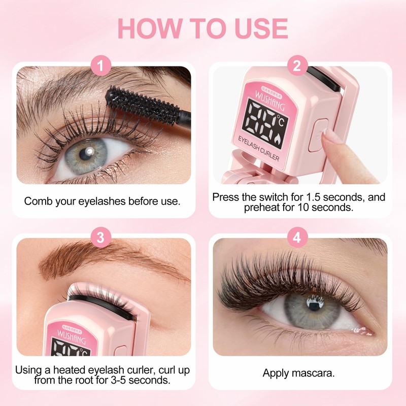 UNIVILLE Heated Eyelash Curler, with Temperature Display Eyelash Curler