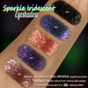 Afflano Duochrome Glitter Eyeshadow, Blue/Pink Shimmer Glitter Eyeshadow Palette, Intense